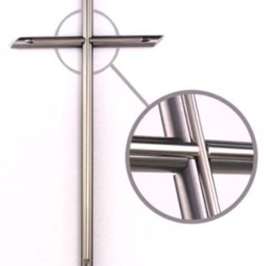 Kríž kruhový s drážkou – Brúsený nerez