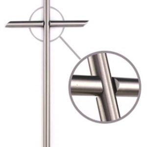 Kríž kruhový s drážkou – Brusený nerez