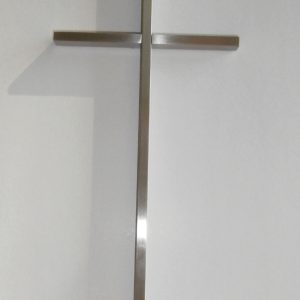 Kríž plochý hladký – Brusený nerez