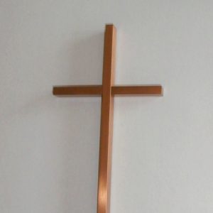 Kríž plochý hladký – Bronz