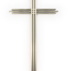 Kríž plochý hladký TRIO – Brúsený nerez