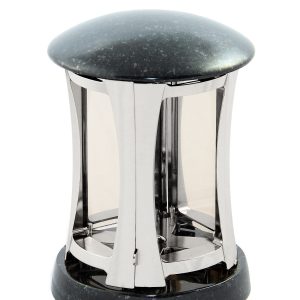 Lampáš L54 – Leštený nerez, kameň – farba podľa vášho výberu